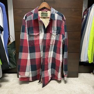 Eddie Bauer Large Tall button up lined flannel